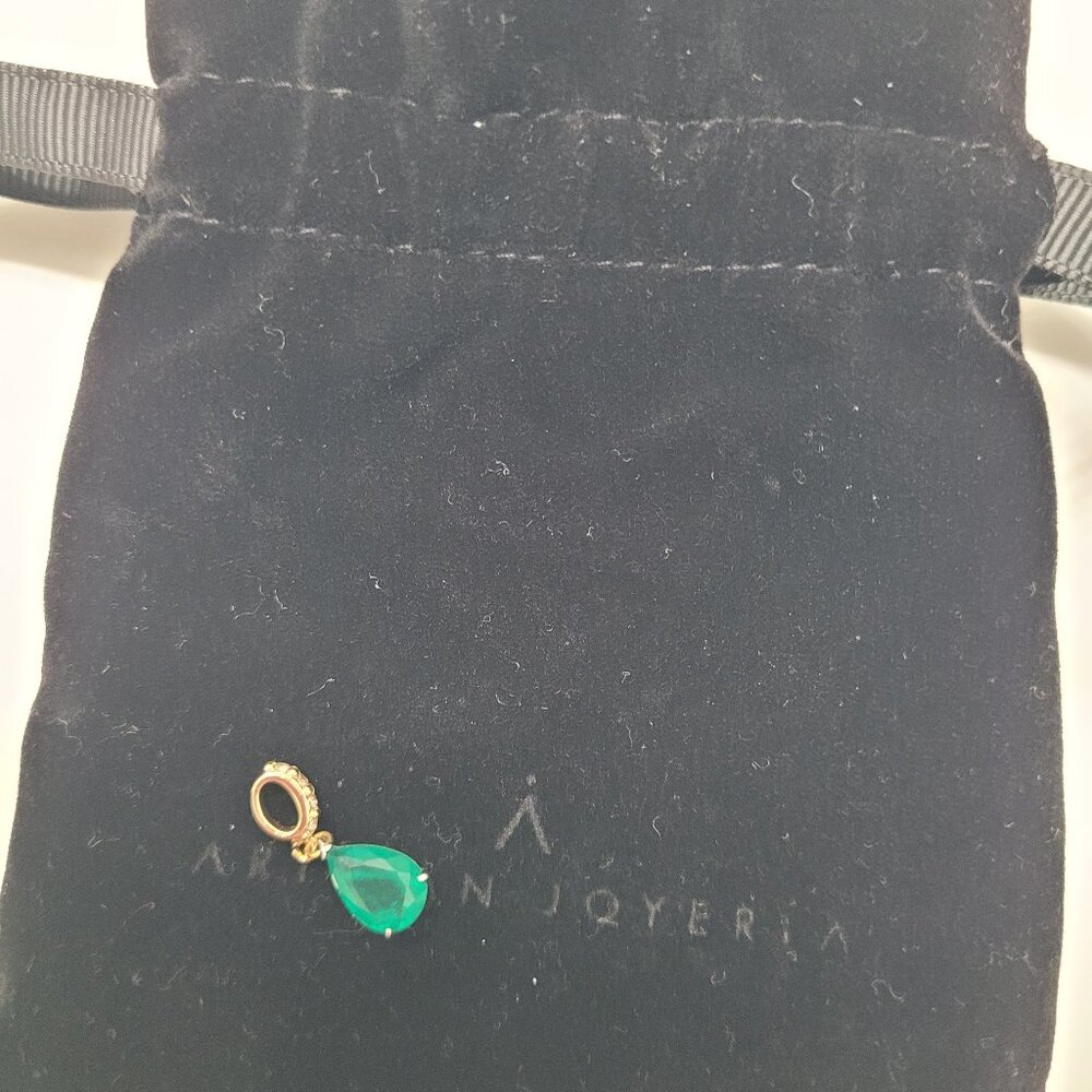 Artizan Joyeria EMERALD TEARDROP CHARM